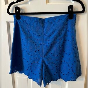 NWT Zara Hi-Rise Eyelet Shorts